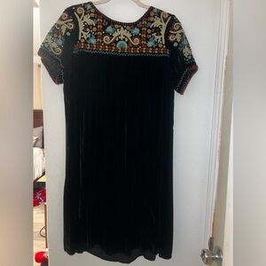 Elegant Black Embroidered Dress